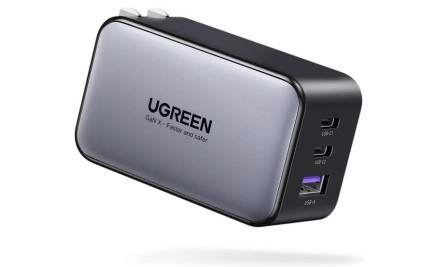 Cargador ugreen nexode 65w, 2xusb-c, carga rapida, gris