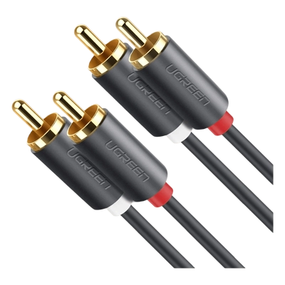 Cable de audio 2 rca macho a 2 rca macho  5 metros (16.40 pies)  cobre libre de oxígeno  conectores chapados en oro  doble blindaje emirfi