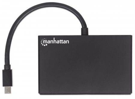 Manhattan divisor de video mini displayport macho - 4x displayport hembra, negro