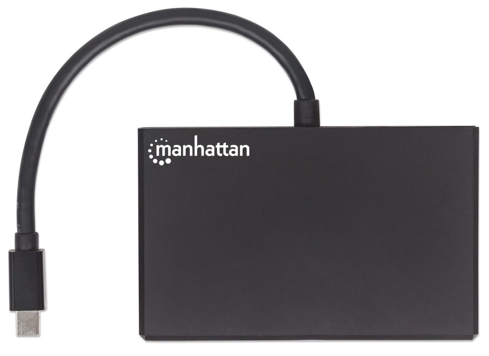Manhattan divisor de video mini displayport macho - 4x displayport hembra, negro