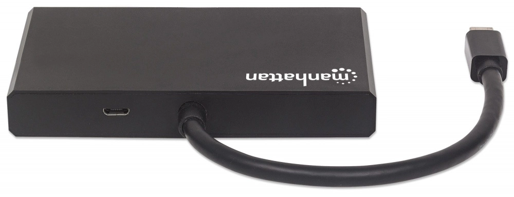 Manhattan divisor de video mini displayport macho - 4x displayport hembra, negro