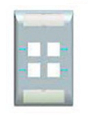Faceplate blanco  4 puertos, keystone