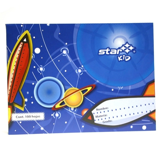 Cuaderno estrella engrapado italiana blanco 100 hjs
