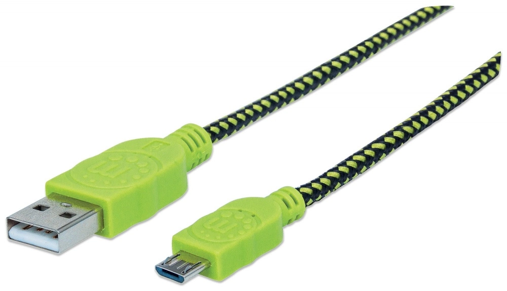 Ic intracom 91.44cm usb cable de transferencia de datos - cable for smartphone, tableta - extremo prinicpal 1 x usb 2.0 tipo a - macho - 480mbits - apantallado - oro contacto chapado - 28 awg - negro, verde