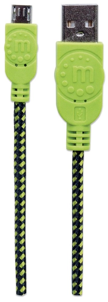 Ic intracom 91.44cm usb cable de transferencia de datos - cable for smartphone, tableta - extremo prinicpal 1 x usb 2.0 tipo a - macho - 480mbits - apantallado - oro contacto chapado - 28 awg - negro, verde