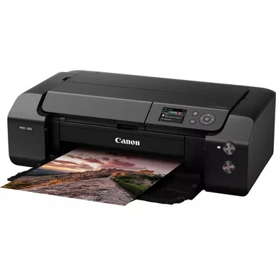 Impresora fotográfica profesional a3+ con wi-fi.tome el control creativo completo de sus imágenes con la impresora fotográfica profesional y de bellas artes imageprograf pro-300. la pro-300 ofrece una calidad de imagen profesional, productividad y un flujo de trabajo sobresaliente con un tamaño más reducido, que le brinda de forma continua los resultados que sus imágenes merecen.