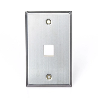 Placa sencilla de acero inoxidable 1 puerto