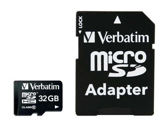Verbatim, tarjeta de memoria micro sdhc 32gb con adaptador, uhsi v10 u1 clase 10.