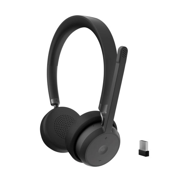 Lenovo wireless voip headset auriculares inalámbrico diadema oficina/centro de llamadas bluetooth negro