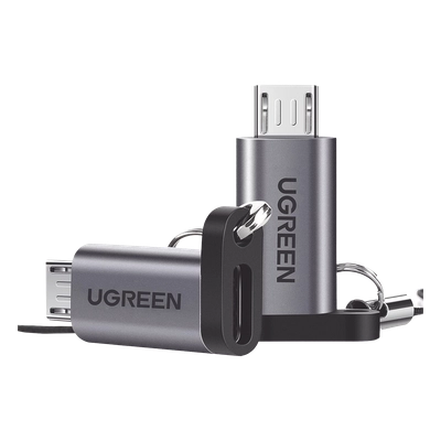 Adaptador usb-c a micro usb  carga rápida fcpqc2.0  transferencia 480 mbps  cable integrado  conector aluminio