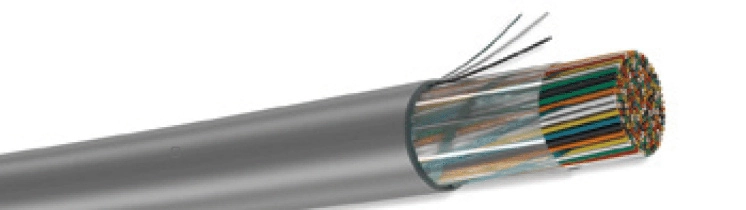Cable ektel, 3 pares cal. 24 awg, cmr gris, bobina 305 mts.