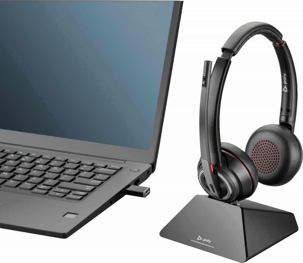 Poly savi 8220 uc microsoft teams certified dect 1920-1930 hmz usb-a headset-us