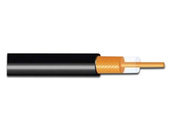 Cable coaxial, rg-62, malla 95% cu, conductor ccs 22 awg, negro, carrete 500 mts.