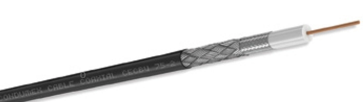Cable microcoaxial condumex 802004 - 500 m, negro, 100  cobre, microcoaxial cecbv 75-2
