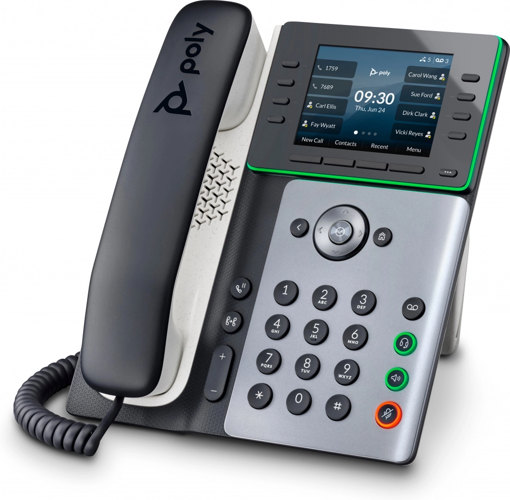 Teléfono hp ip edge e320 ip 3.5, alámbrico, 8 líneas, 32 teclas programables, altavoz, negro