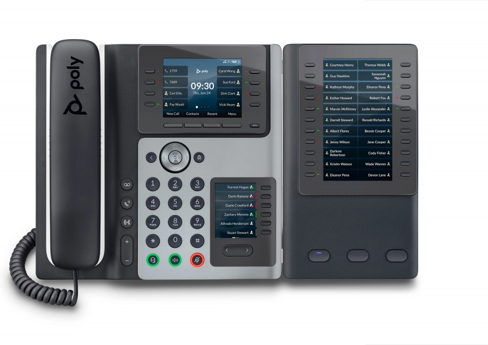 Poly edge e450 ip phone and poe-enabled
