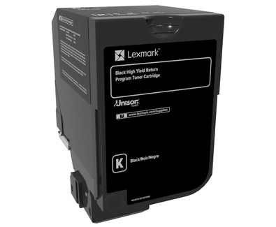 Toner laser lexmark 84c4hk0 negro, alto rendimiento 25000 paginas, para cs725dhe