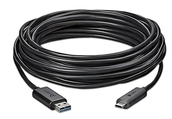 25m active optical usb 3.1 cable, type a to c. slim type c connector shell