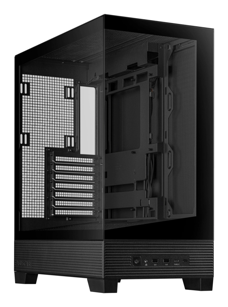 Gabinete asus a31, midi-tower, atxmicro-atxmini-itx, usb 3.0, sin fuente, sin ventiladores instalados, negro