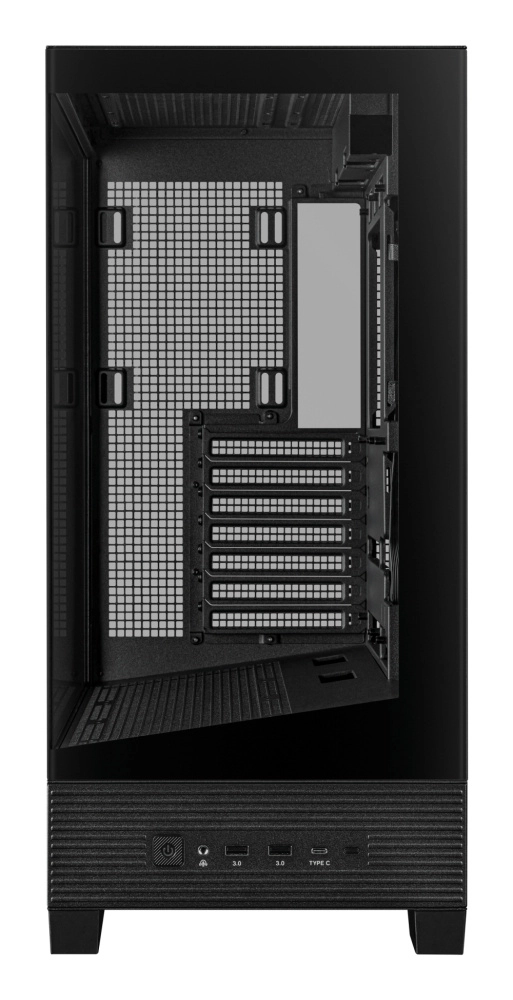 Gabinete asus a31, midi-tower, atxmicro-atxmini-itx, usb 3.0, sin fuente, sin ventiladores instalados, negro