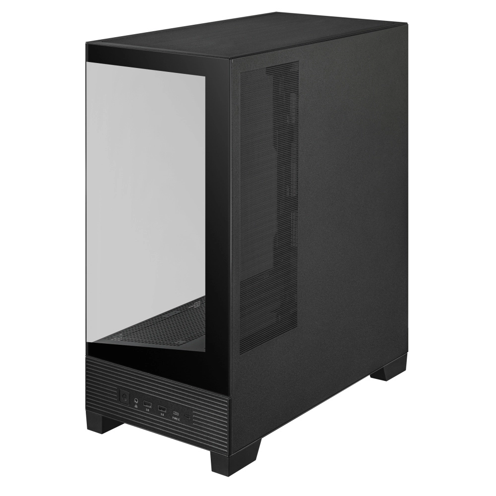 Gabinete asus a31, midi-tower, atxmicro-atxmini-itx, usb 3.0, sin fuente, sin ventiladores instalados, negro