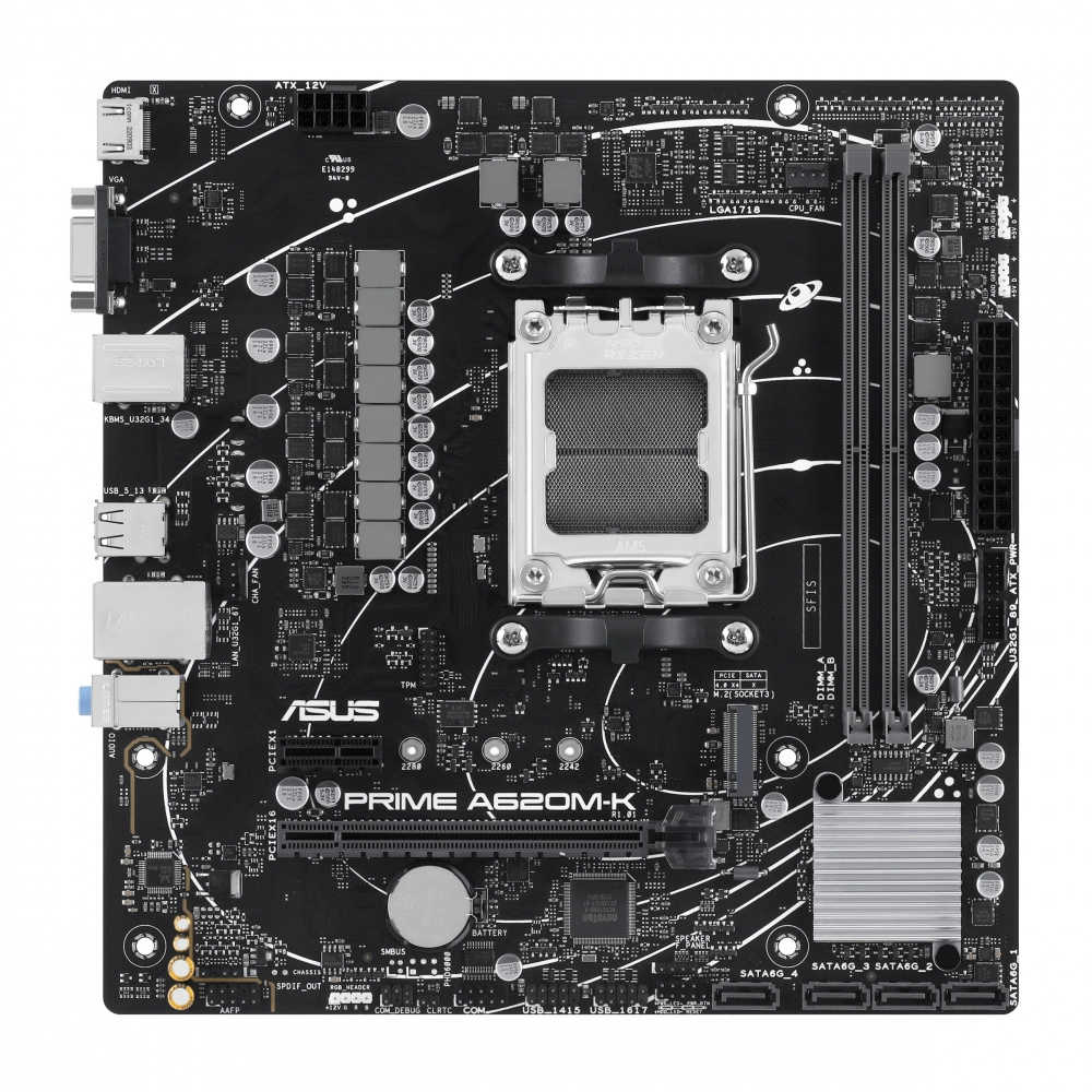 Tarjeta madre asus prime a620m-k, socket am5