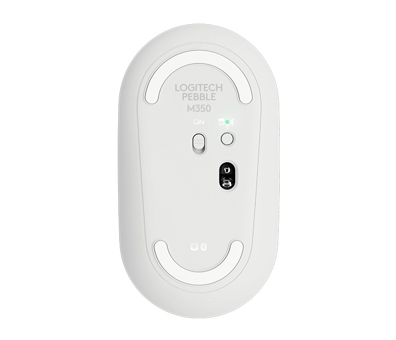 Mouse inalámbrico logitech m350 - blanco, 3 botones, bluetooth, óptico, 1000 dpi