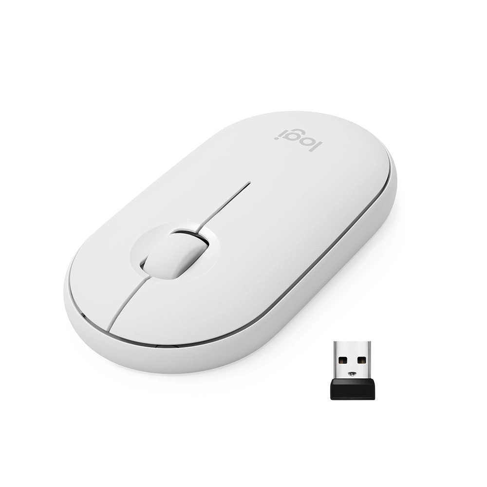 Mouse inalámbrico logitech m350 - blanco, 3 botones, bluetooth, óptico, 1000 dpi