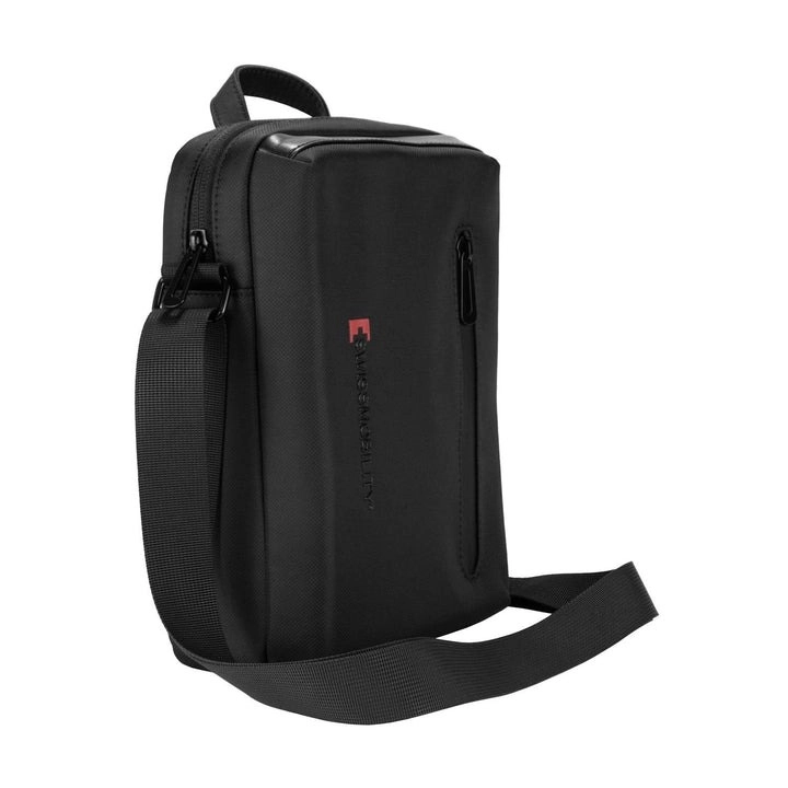 Swissmobility mini bag vertical abeto 10 pulg. negra