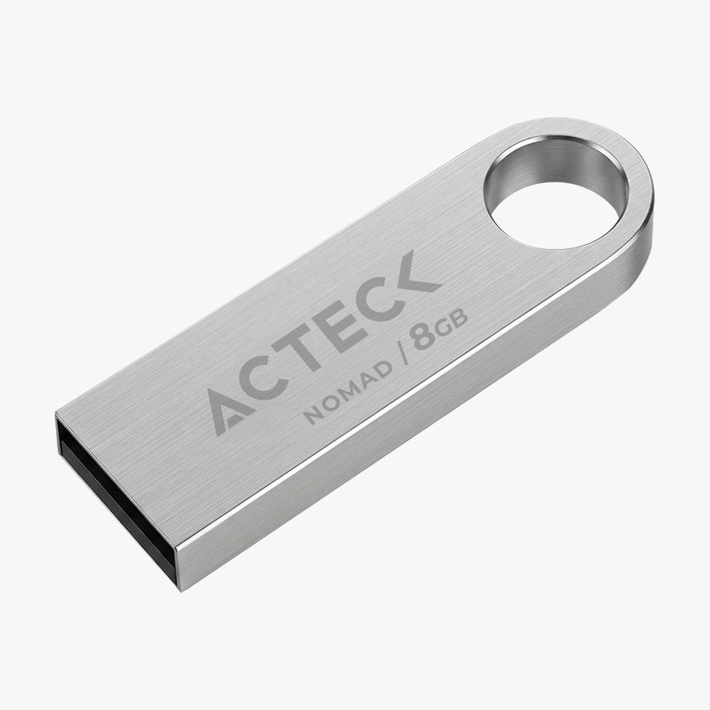 Memoria usb nomad metal muf-8000 acteck  memoria usb 8gb - 2.0, velocidad de lectura 25 mbs, velocidad de escritura 5mbs