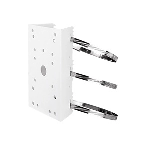 Vivotek am-314 -soporte para montaje en poste de cámaras y gabinetes para exterior, fabricado en acero y de color blanco