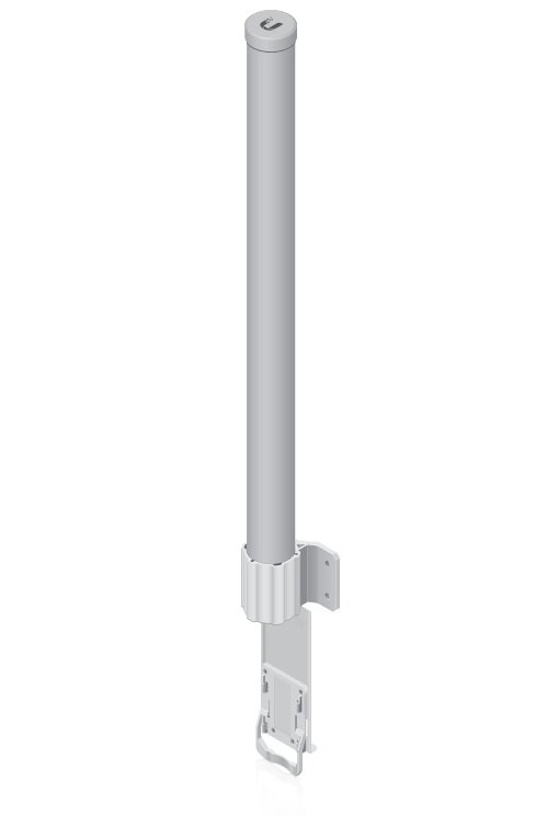 Ubiquiti amo-2g10 - antena omnidireccional para access point de 2.4ghz con ganancia de 10 dbi y 2 conectores sma hembra inverso.