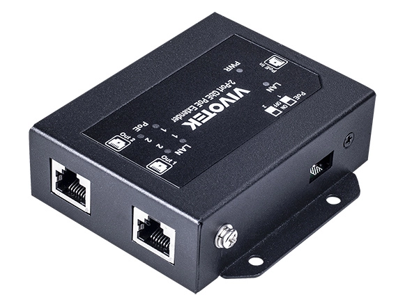 Vivotek ap-gxc-0200 - extensor poe de 2 puertos gigabit ethernet para interior, con hasta 68w y hasta 300m en conexión escalada de 2 unidades, compatible con ndaa.
