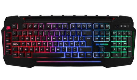 Teclado gamer balam rush murder usb prog 3 colores led negro br-929646