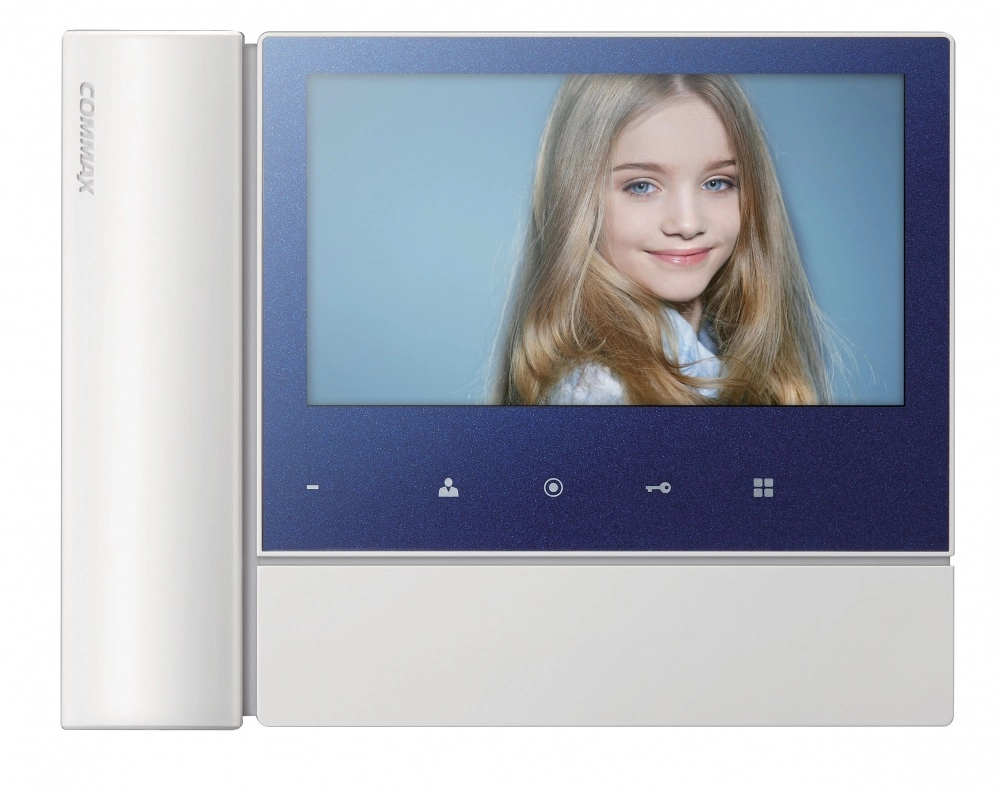 Commax cdv70n2 - monitor  para videoportero de 7 pulgadas con auricular, soporta hasta 2 frentes de calle con función de apertura de puerto