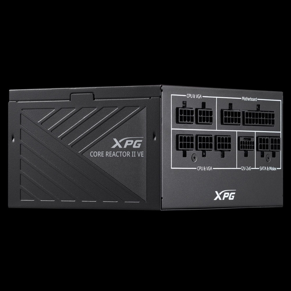 Fuente de poder xpg core reactor ii ve 750g, 750w, 80 plus gold atx, modular, 24-pin atx