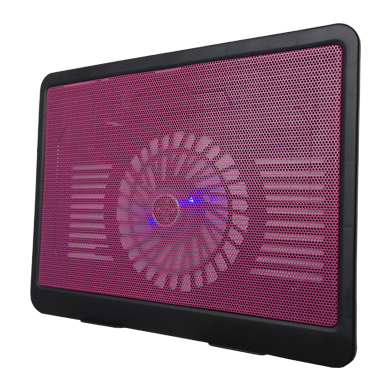 Base enfriadora - luz led, angulo ajustable, 1 hub usb, 9 a 15 pulgadas, negro-rojo, brobotix 044695r