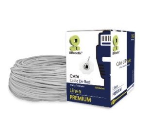 Bobina utp - cat6, 100 m, interior, gris, cca, brobotix 062410