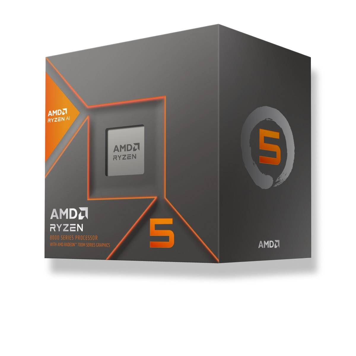 Procesador amd ryzen 5 8600g s-am5 5a gen / 4.3 - 5.0 ghz / cache 16mb / 6 nucleos / con graficos radeon / con disipador / game medio