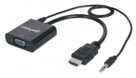 151559 convertidor hdmi a vga con audio - completamente blindado para reducir fuentes de interferencia emi y otras.