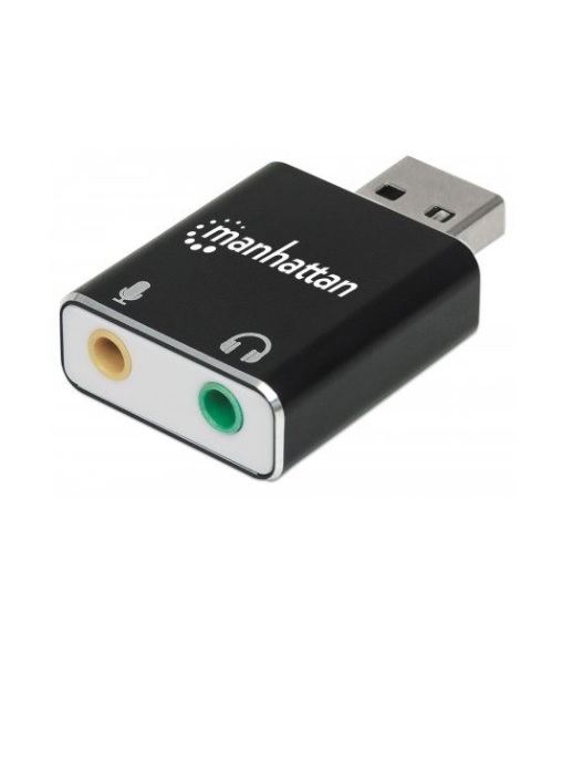 152754 adaptador usb-a a puertos de 3.5 mm para entrada de micrófono y salida de audio - soporta sonido estereo 2.1