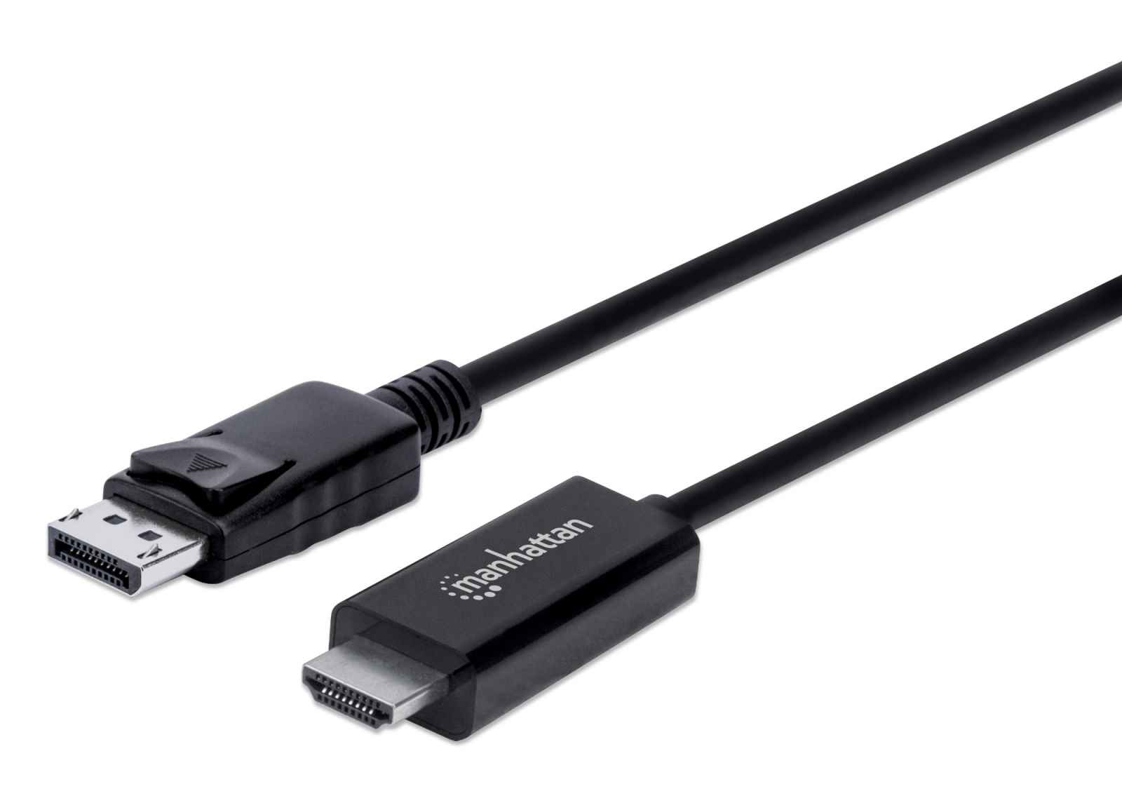 153201 cable displayport a hdmi 4k - conector macho dp a hdmi macho, longitud 1.8 m, color negro.