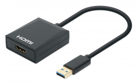 153690 convertidor usb 3.2 gen 1 tipo-a macho a hdmi hembra - 1080p 60hz, negro