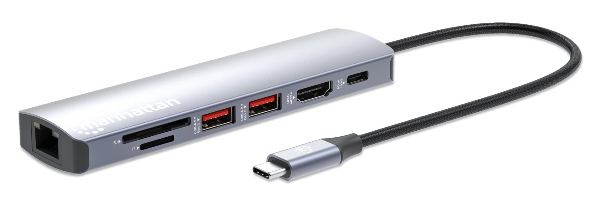 153966 docking usb-c con lector de tarjetas - 7 en 1