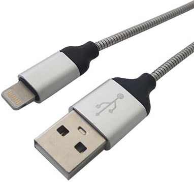 Cable lightning brobotix 161219 - gris, apple, cable lightning