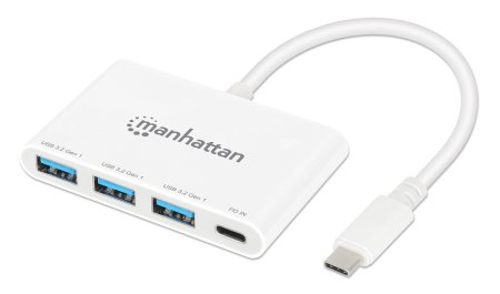 168434 hub usb-c 3.2 gen 1 de 3 puertos - con suministro de energia