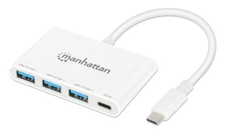 168434 hub usb-c 3.2 gen 1 de 3 puertos - con suministro de energia