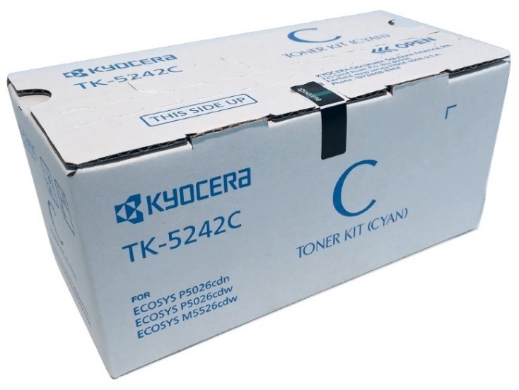 Toner kyocera tk-5242c - 3000 páginas, cian, ecosys p5026cdw