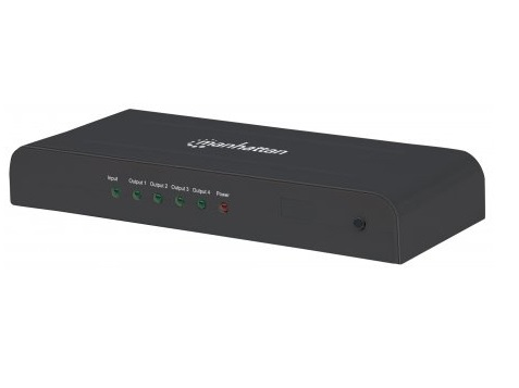 207515 video splitter hdmi 4k de 4 puertos; multiplica una señal de audio/video digital de alta definición hasta para cuatro pantallas hdmi 4k