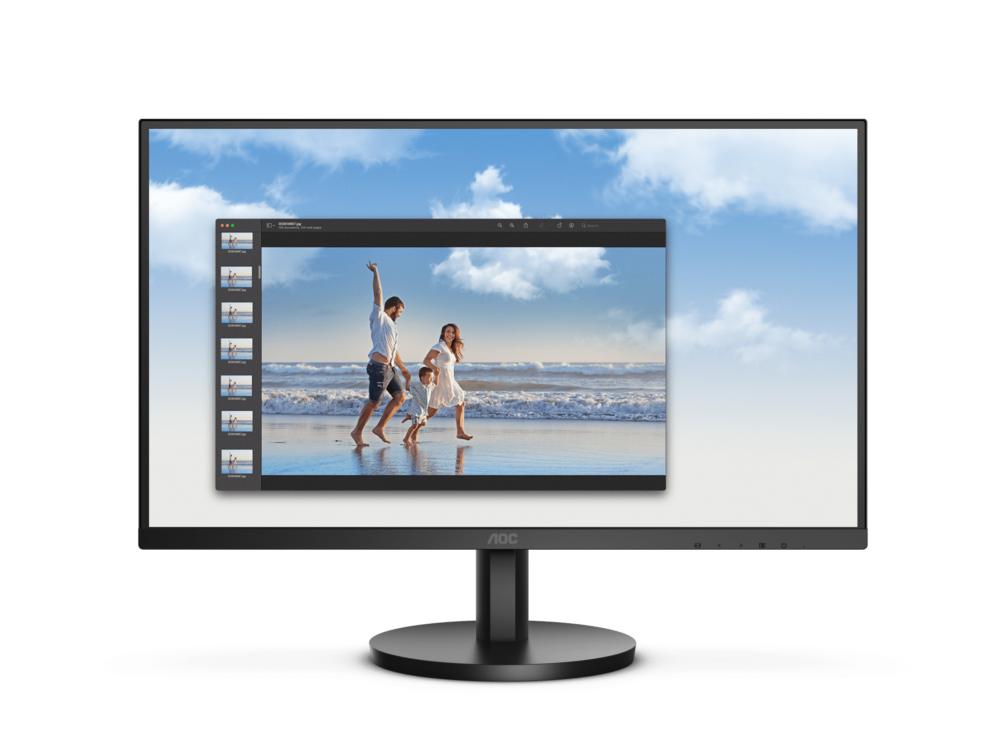 Monitor aoc  22b3hm 250cd/m2 1920 x 1080 pixeles 4ms negro